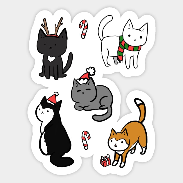 Cute christmas cats Sticker by Mayarart